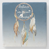Inspiration Navy Blue Ombre Dream Catcher Steinuntersetzer (Vorderseite)