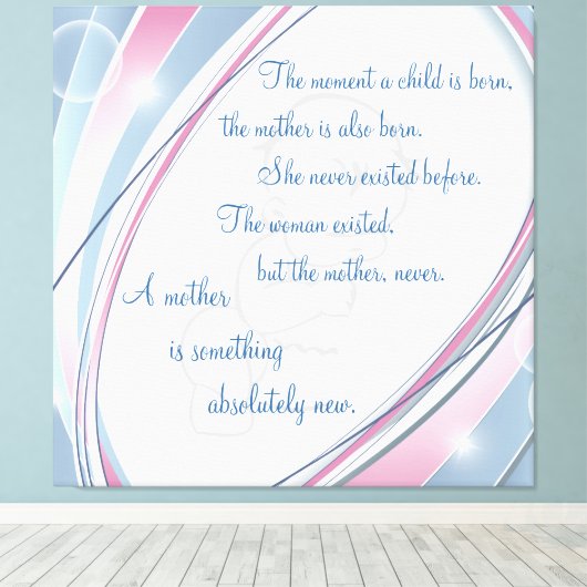 Inspiration Neue Mutter gezackte Leinwand (Insitu (Holzboden))