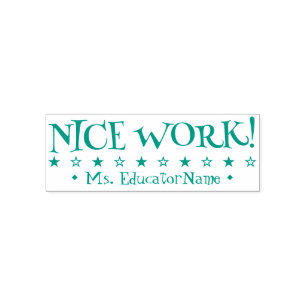 Inspiration "NICE WORK"! Erzieherin Rubber Briefma Permastempel