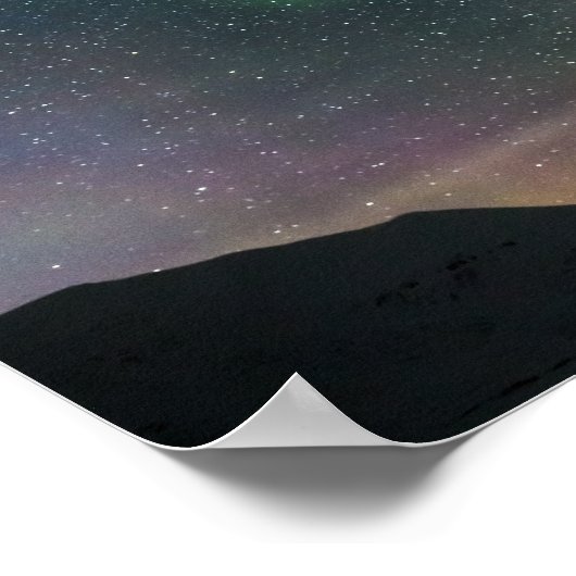 Inspiration Nighttime Aurora Northern Lights Poster (Ecke)