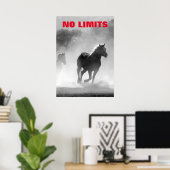 Inspiration No Limits Pferde Motivierend Poster (Heimbüro)