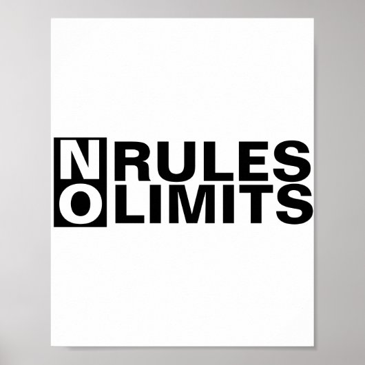 Inspiration No Rules No Limits Poster (Vorne)