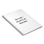 Inspiration Notebook - Study. Hustle. Shine. Notizblock (Rechte Seite)