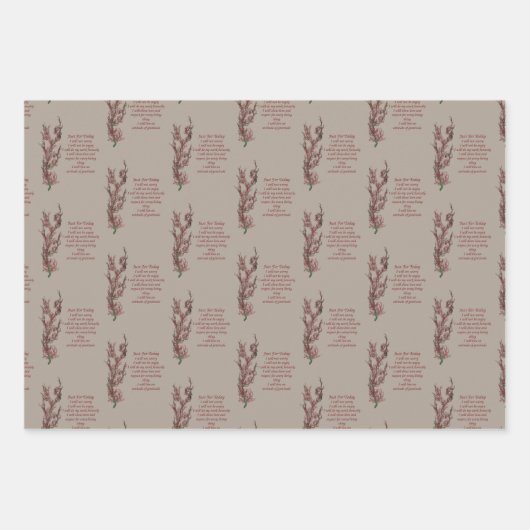 Inspiration nur für heute geschenkpapier set (Vorderseite)