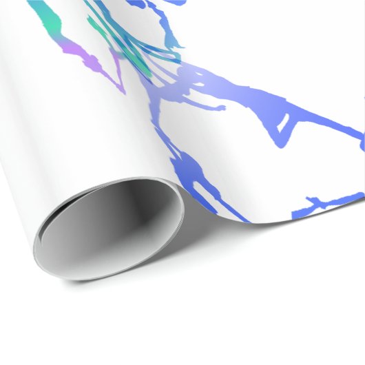 Inspiration oder Motivierend Yoga-Posen Geschenkpapier (Rolleneckpunkt)