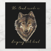 Inspiration oder Motivierend Zitat Wolf Tier Weinetikett (Einzelnes Label)