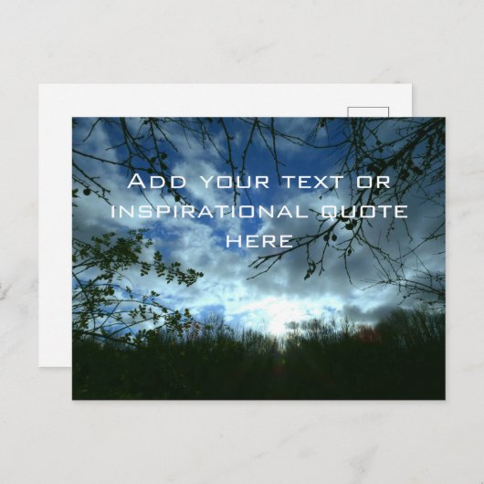 Inspiration oder Text - Sky Postkarte (Vorne/Hinten)