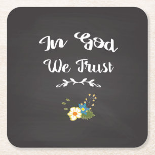 Inspiration Papier Untersetzer in Gott wir vertrau