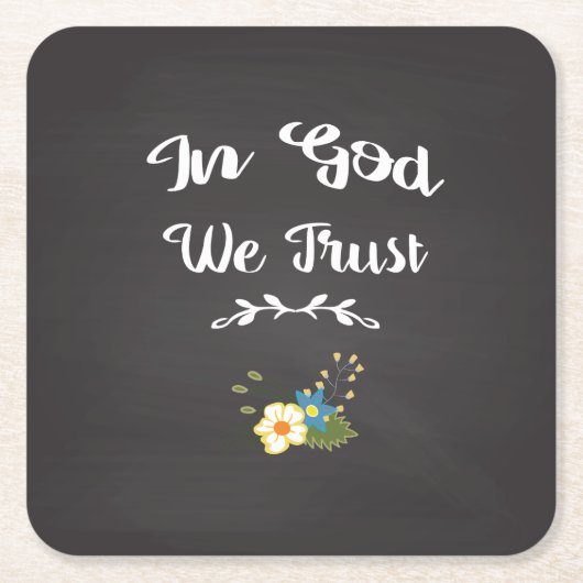 Inspiration Papier Untersetzer in Gott wir vertrau (Vorderseite)