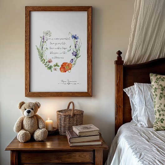 Inspiration Papst Francis Zitat Poster