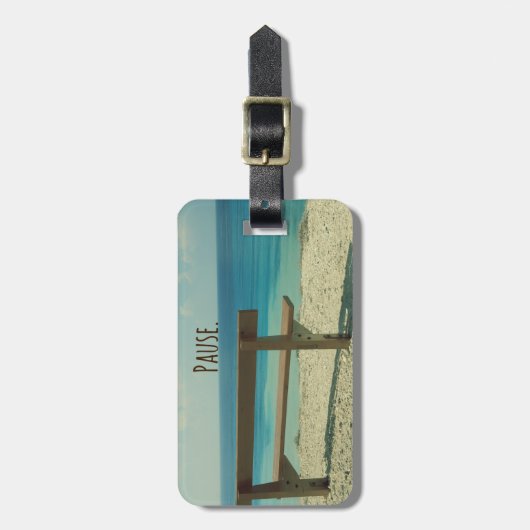 Inspiration: Pause Beach Thema Gepäckanhänger (Vorderseite vertikal)