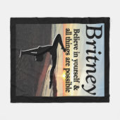 INSPIRATION PERSONALISIERT GYMNAST GIRL BLANKET FLEECEDECKE (Vorderseite (Horizontal))