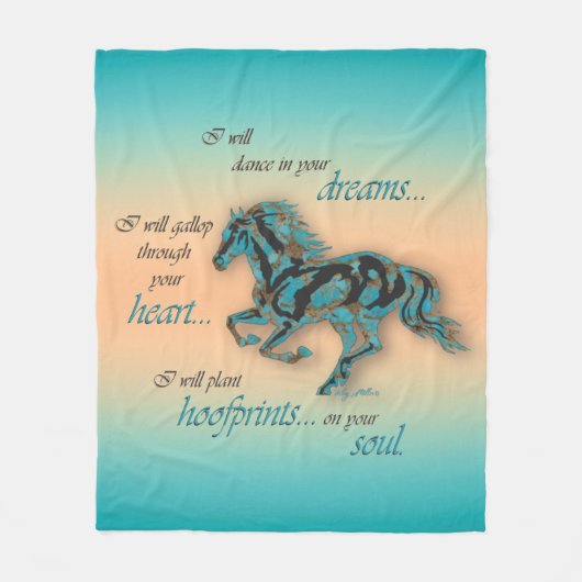 Inspiration Pferdeleder Fleecedecke (Vorderseite)