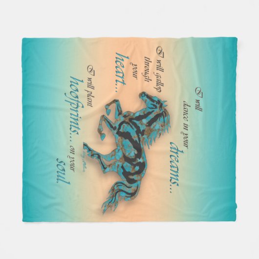 Inspiration Pferdeleder Fleecedecke (Vorderseite (Horizontal))