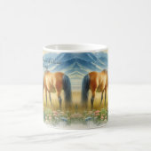 Inspiration Pferdeziffer Wasserfarbe Kaffeekochen Kaffeetasse (Mittel)