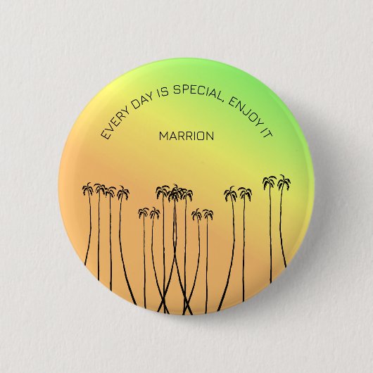 Inspiration, Phantastischer tropischer Sommer Button (Vorderseite)