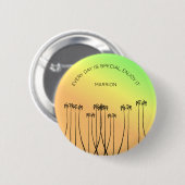 Inspiration, Phantastischer tropischer Sommer Button (Vorne & Hinten)