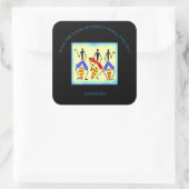 Inspiration, Phantastisches afrikanisches Trommeln Quadratischer Aufkleber (Tasche)