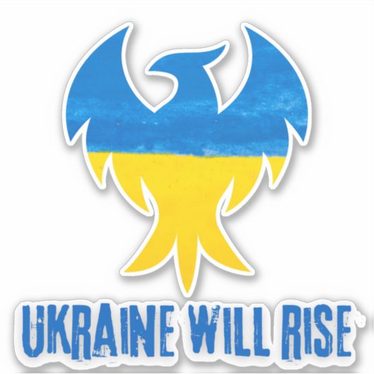 Inspiration Phoenix Ukraine Farben Auto Decal Aufkleber (Vorderseite)