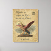 Inspiration Phoenix Zitat Antikes Pergament Leinwanddruck (Vorderseite)