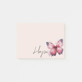Inspiration Pink Blush Hope Butterfly Post-it Klebezettel