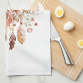 Inspiration Pink Dream Catcher Boho Floral Geschirrtuch (Viertel Falte)