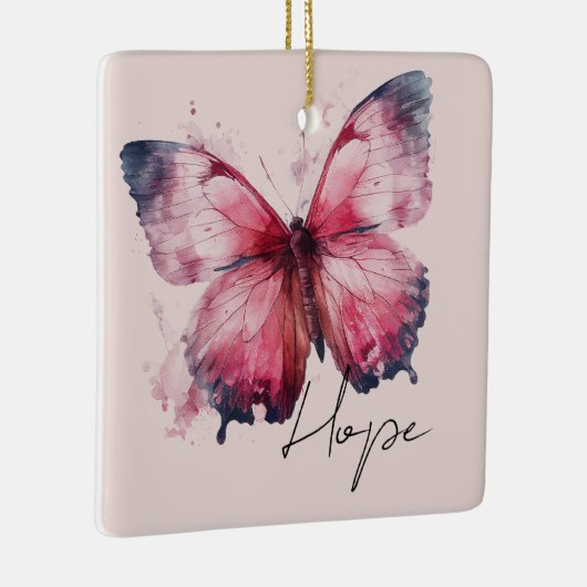 Inspiration Pink Hope Butterfly Keramikornament (Rechts)