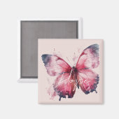 Inspiration Pink Hope Butterfly Magnet (Vorderseite/Rückseite)