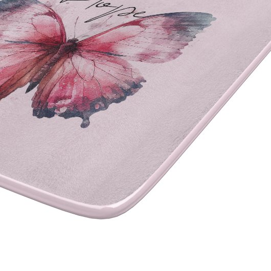 Inspiration Pink Hope Butterfly Schneidebrett (Ecke)
