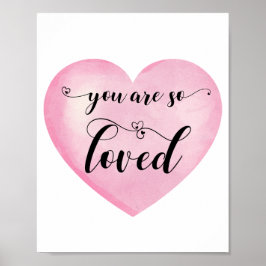 Inspiration Pink Liebe Zitat White Heart Poster