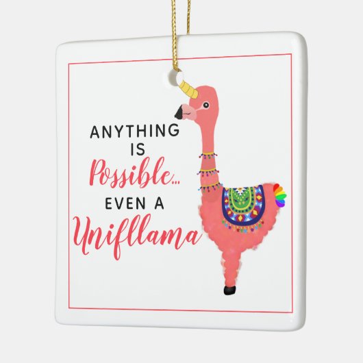 Inspiration Pink Unicorn Flamingo Llama Xmas Keramikornament (Links)