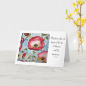 Inspiration Poetry Poppies Bee Art Card Karte (Gelbe Blume)