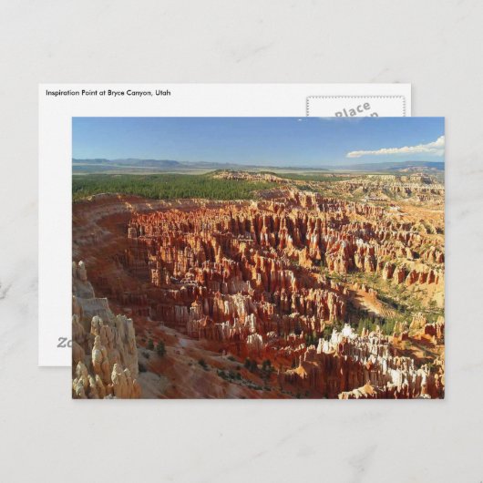 Inspiration Point am Bryce Canyon, Utah Postcard Postkarte (Vorne/Hinten)