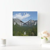 Inspiration Point in Yosemite National Park Quadratische Wanduhr (Zuhause)