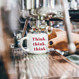 Inspiration Positiv Rot Denk Denk Denk Zitat Espressotasse