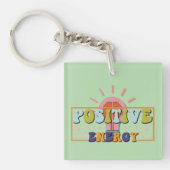 Inspiration Positive Energie Wordart Schlüsselanhä Schlüsselanhänger (Vorderseite)