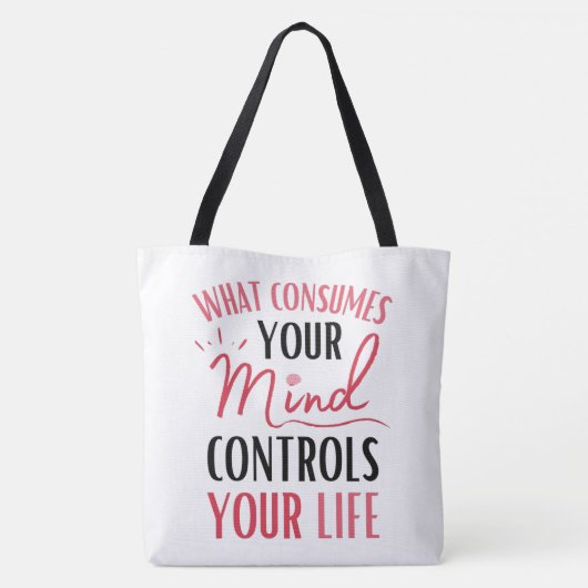 Inspiration positive Zitat Red Black Tasche (Rückseite)