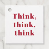 Inspiration, positives Red Think Zitat Geschenkanhänger (Vorderseite)