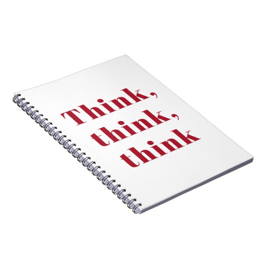 Inspiration, positives Red Think Zitat Notizblock (Rechte Seite)