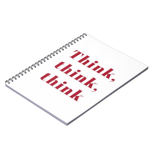 Inspiration, positives Red Think Zitat Notizblock (Linke Seite)