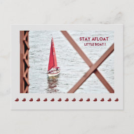 Inspiration Post Card Bleibe Afloat Little Boat Postkarte