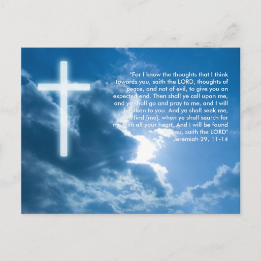 Inspiration Postcard Jeremiah 29; 11-14 Postkarte (Vorderseite)