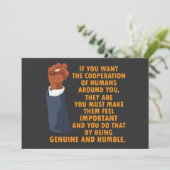 Inspiration Power Führer Schwarze Geschichte Monat Einladung (Stehend Vorderseite)