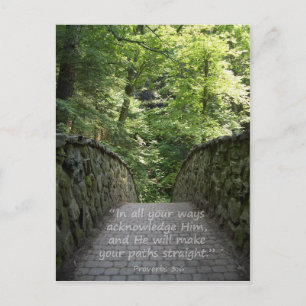 Inspiration (Prov. 3:6) Postkarte
