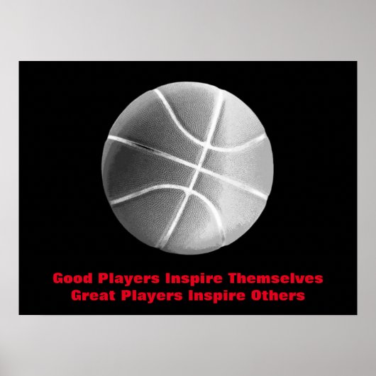 Inspiration Quote Basketball Inspirier Team Poster (Vorne)