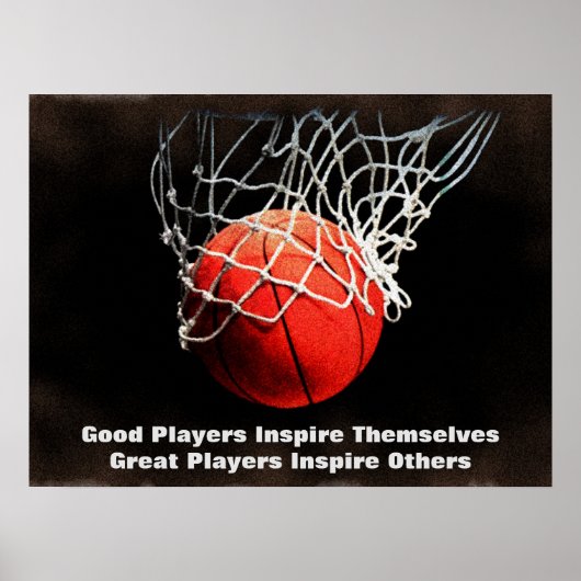 Inspiration Quote Basketball Inspirier Team Poster (Vorne)
