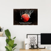 Inspiration Quote Basketball Inspirier Team Poster (Heimbüro)