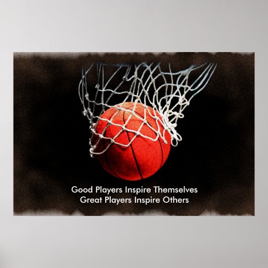 Inspiration Quote Basketball Inspirier Team Poster (Vorne)