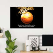 Inspiration Quote Basketball Inspirier Team Poster (Heimbüro)