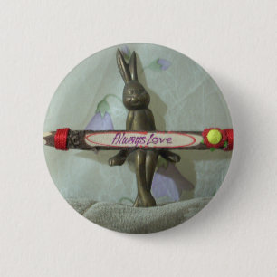 Inspiration Rabbit: Immer Liebe Zeichenkunst druck Button